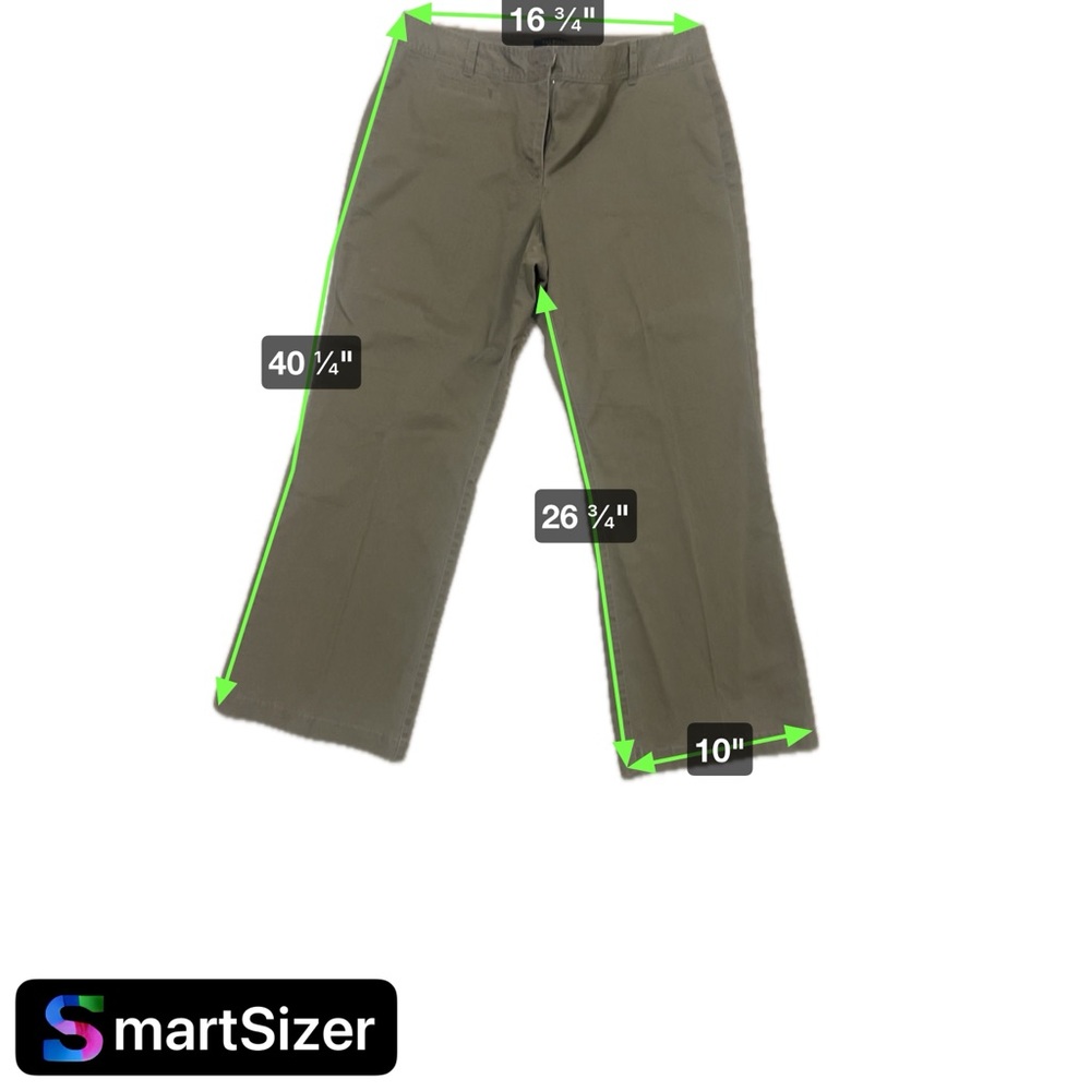 Talbot women’s curvey style size 14 petite olive green color 97% cotton pants